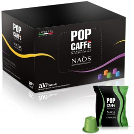 100 Capsule Pop Caffè NAOS Compatibile Nespresso Miscela Cremoso