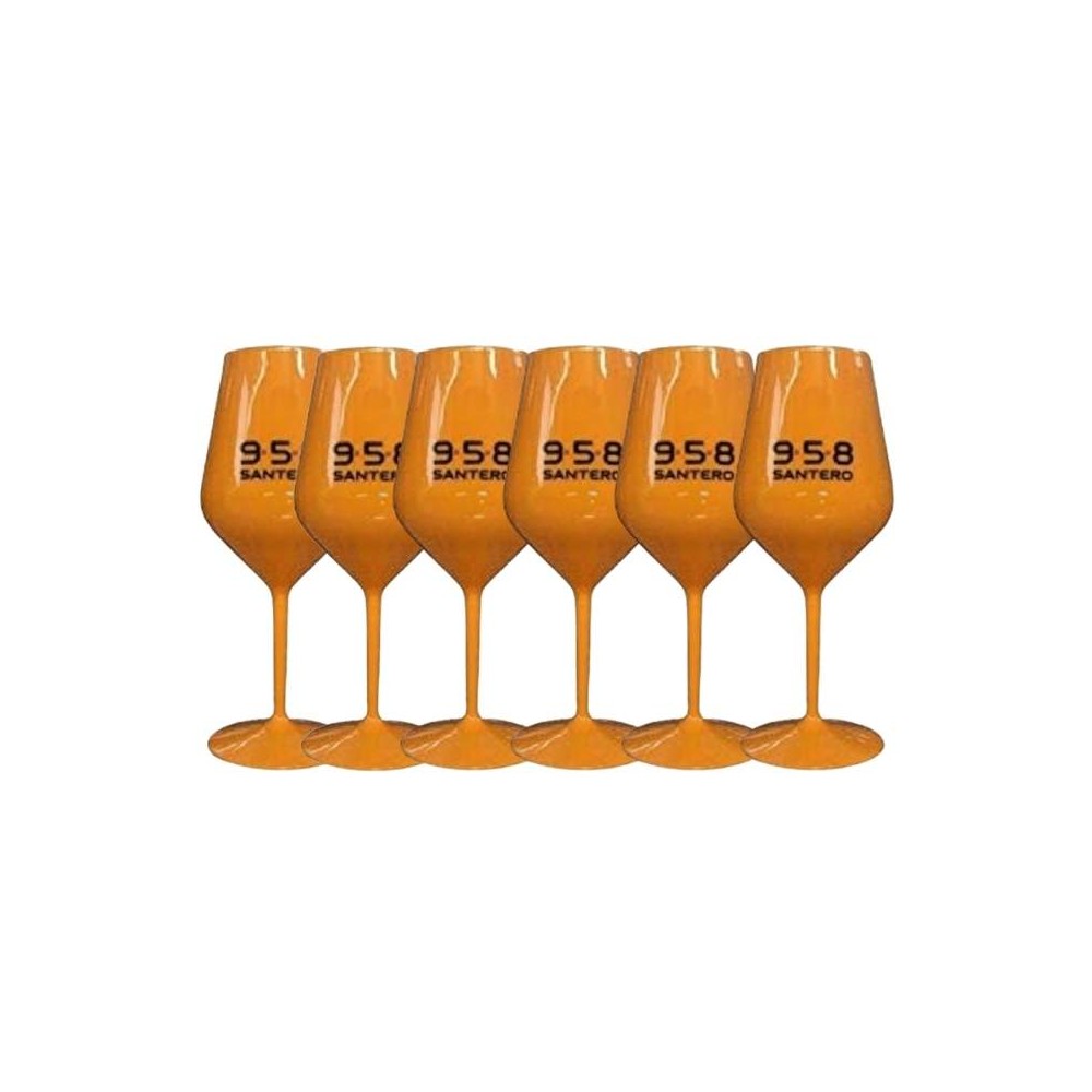 6 Calici Santero colore Arancio spritz grande