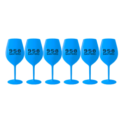 Santero 958 6 bicchieri blu in policarbonato